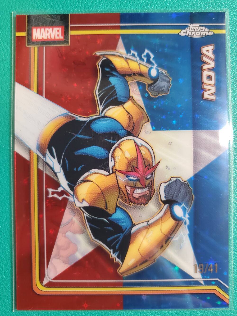 2026 Topps Marvel Chrome - Nova - Captain America Refractor 19/41